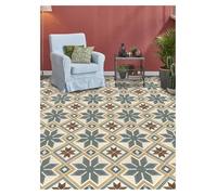 Piastrelle Adesive Pavimento 1 set di 10 adesivi for pavimenti in stile retrò, autoadesivi, resistenti all'usura, impermeabili, antiscivolo, carta da parati(10pcs 20X20CM)