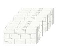 Piastrelle adesive per bagno e cucina, impermeabili, in vinile, autoadesive, autoadesive, da parete, per soggiorno, 30 x 15 cm (12 fogli)