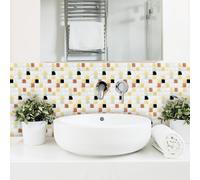 Piastrelle adesive per pareti, squisite, in mosaico, giallo verde, staccabili e attaccabili, in PVC impermeabile, antiolio, facili da applicare, per la decorazione della casa, per il bagno, 15x240 cm/