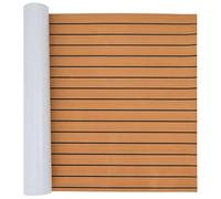 Piastrelle adesive per pavimenti, terrazze, 11 pezzi, WPC, 30 x 30 cm, 1 mq, colore teak, pavimento per soggiorno, cucina, sala da pranzo