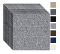 Piastrelle autoadesive 50x50cm - Set da 10 pezzi - 2,5 m² - Piastrelle per moquette con retro protettivo, moquette autoadesiva, moquette resistente per appartamento, ufficio, attività commerciale