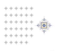 Piastrelle autoadesive impermeabili per pavimenti, 36 adesivi fai da te per la decorazione della casa (B)