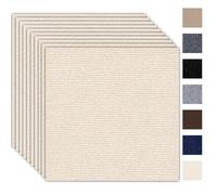 Piastrelle autoadesive per tappeti, 50 x 50 cm, set da 10 pezzi, 2,5 m², moquette, piastrelle con copertura posteriore, resistente per casa, ufficio, commerciale, beige
