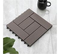 Piastrelle composte ad incastro per terrazze Piastrelle for ponte ad incastro in legno e plastica for drenaggio 11,8x11,8 pollici Marrone Grigio Confezione da 2-30 pezzi(Grey-b,8pcs)