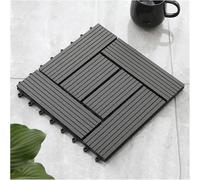 Piastrelle composte ad incastro per terrazze Piastrelle for ponte ad incastro in legno e plastica for drenaggio 11,8x11,8 pollici Marrone Grigio Confezione da 2-30 pezzi(Grey-a,20pcs)