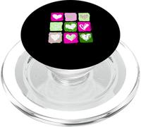 Piastrelle Cuore Selvatico Rosa e Verde Grafica Verde e Rosa PopSockets PopGrip per MagSafe