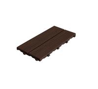 Piastrelle da esterno in plastica riciclata Easywood caffè 40x20 cm 14 pz Caffè