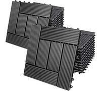 Piastrelle da giardino in WPC 2m² Mattonelle 30x30cm sauna patio terrazza esterno Antracite