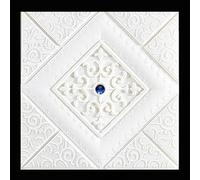 Piastrelle da parete decorative bianche, colla for controsoffitto impermeabile, carta da parati for il bagno, da montare liberamente, lavabile(Style N,10-pcs 35 * 35cm)