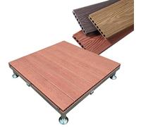 Piastrelle da Patio 84×84cm Pavimentazione ad Incastro(Red,84x84x50cm)