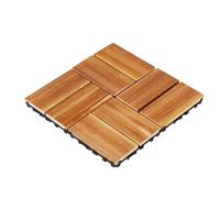 Piastrelle da pavimento ad incastro, Piastrelle for terrazza ad incastro in legno di pino canfora, 30x30 cm, 9-54 pezzi