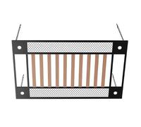 Piastrelle da soffitto in ferro battuto, espositore a griglia e divisorio per uffici, palestre e bar, set di 3 pannelli (200 x 100 cm)