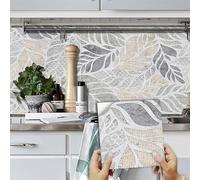 Piastrelle Ddesive Cucina Foglia Piastrelle Adesive Bagno Impermeabile Mattonelle Adesive PVC Adesivi per Piastrelle Cucina Fai da Te Mattonelle Adesive Bagno10 PC(15x15cm)