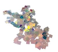 Piastrelle decorative in acrilico olografico arcobaleno su entrambi i lati, leggere e portatili, facili da incollare per progetti artistici di luci e ombre e gioielli in resina
