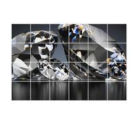 Piastrelle Decorative Vinile 20x20 cm Terra vista dalla Luna Set 24 - Piastrelle Autoadesive Impermeabili