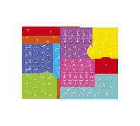 Piastrelle di frazione magnetica-Manipolativi matematici da 8,66 pollici per l'istruzione di apprendimento, educativi pratici con design con codice colore, blocco da costruzione per classe, sc