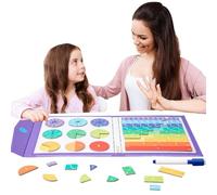 Piastrelle di frazione magnetica, Piastrelle di frazione educative - Giocattolo per bambini con insegnamento di frazioni di apprendimento matematico - Promuovere l'educazione delle abilità matematiche