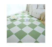 Piastrelle di moquette autoadesive, Piastrelle Autoadesive Quadrate for Pavimenti Fai Da Te, Multicolori, 16 Pezzi, for La Casa(Greenwhite-16pcs)