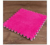 Piastrelle di moquette morbide ad incastro Interlocking Foam Carpet Tiles Pack Of 20 Multicolor 30x30x1cm(Rose Red)