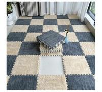 Piastrelle di moquette morbide ad incastro Pack Of 20 Interlocking Foam Carpet Tiles Play Mat Area Rug With Edgings Multicolor Multiple Sizes(Apricot+gray,12x12inch)