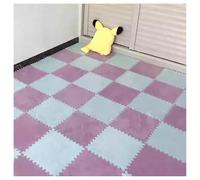 Piastrelle di moquette morbide ad incastro Pack Of 36 12x12x0.4in Plush Carpet Interlocking Foam Puzzle Floor Mat Multicolor(Blue+purple)