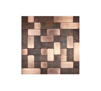 Piastrelle di rame fatte a mano per pareti Cobresos, marrone naturale - Pannello posteriore della cucina unico in rame per cucina, parete posteriore della cucina | Piastrelle decorative rustiche