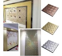 Piastrelle Doive Mosaico Cucina Backsplash Alluminio Parete Rame Oro Argento Coveri 30x30cm (Oro)