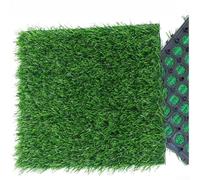 Piastrelle finte in plastica per prato, 30 x 30 cm, colore verde realistico | Sistema di bloccaggio rapido, senza colla necessaria, ideale per progetti fai da te in giardino, balconi, terrazze