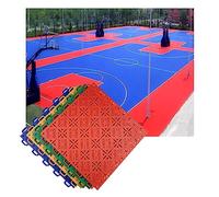 Piastrelle Flessibili 25CM Weatherproof Sports Floor Mat for Indoor Outdoor, Basketball Court Anti Slip And Wear-Resistant Modular Interlocking Floor Tiles, 4 Colors (Color : Green, Size : 10PCS)