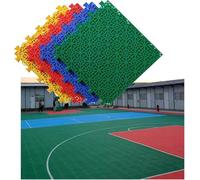 Piastrelle for campi sportivi da esterno, for campi da basket e da badminton, tappetini modulari ad incastro resistenti alle intemperie(Yellow)