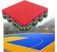 Piastrelle for campo da basket da 12 pollici, tappetini modulari ad incastro facili da installare, tappetino for giunzioni fai-da-te con fori di drenaggio (Colore: Rosso, Dimensioni: 10PCS)(Yellow)