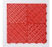 Piastrelle for pavimenti da garage ad incastro, tappetino for autolavaggio, lastra multifunzione, spessore 1,8 cm(Red,280pcs)