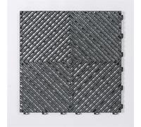 Piastrelle for pavimenti da garage ad incastro, tappetino for autolavaggio, lastra multifunzione, spessore 1,8 cm(Grey,80pcs)