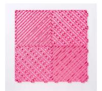 Piastrelle for pavimenti da garage ad incastro, tappetino for autolavaggio, lastra multifunzione, spessore 1,8 cm(Pink,240pcs)