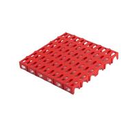 Piastrelle For Pavimenti Da Garage Ad, Tappetino Di Drenaggio Modulare For Officina, Pavimentazione In PP Antiurto Che Previene Lo Slittamento,Di Peso Di 11023 Libbre(Red,50x50x5cm/16pieces)