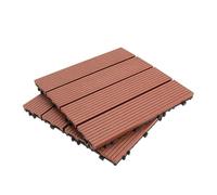 Piastrelle for pavimenti for esterni ad incastro, Piastrelle for pavimenti in legno di plastica Pavimentazione for esterni, Pavimentazione for patio sul cortile a bordo piscina for balcone(Mahogany)