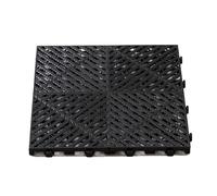Piastrelle for pavimenti modulari ad incastro for esterni Piastrelle for pavimenti modulari in PVC for garage, pavimentazione for patio con piscina, adatte for uso interno ed esterno(Black,40x40x3CM-1