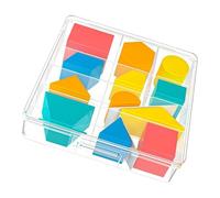Piastrelle forma geometrica per bambini Geometria in plastica colorata Puzzle Giocattolo Strumento didattico matematica per bambini Studenti Imparare a mano le divisioni dei bambini