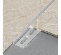 Piastrelle in alluminio Ed Trim 100 cm - 3 pezzi, design per parquet e piastrelle, si adatta a tutte le stanze pes, modernizza il tuo spazio - argento, 18 mm di spessore