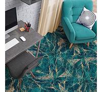 Piastrelle in cemento adesivo per pavimenti con supporto in plastica laminata | Piastrella antiscivolo resistente all'acqua | Maber 40 x 40 cm Golden Green