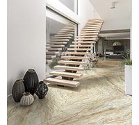 Piastrelle in cemento adesivo per pavimenti con supporto in plastica laminata | Piastrella in pietra antiscivolo resistente all'acqua | Maber 20 x 20 cm Musica Rock