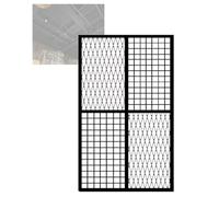 Piastrelle in metallo a griglia da soffitto, 100 x 100 cm, espositore e divisorio per uffici commerciali, design moderno per interni ed elegante soluzione per la copertura dello spazio