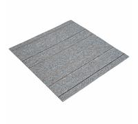 Piastrelle in moquette grigio chiaro con strisce, 50 x 50 cm, 4 pezzi | Soluzione modulare per pavimenti in polipropilene e bitume, isolamento acustico, interni, camera da letto, soggiorno