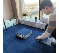 Piastrelle in Moquette in Morbida Schiuma,Soffici Tappetini Puzzle Ad Incastro,Tappeto Antiscivolo Tagliabile Fai-da-Te 12x12x0,4 Pollici per Il Pavimento della Casa(Size:20pcs,Color:Navy Blue)