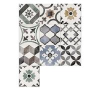 Piastrelle in mosaico di vetro, Adesivi murali for piastrelle geometriche multicolore 20 cm x 20 cm, confezione da 10(Color 2)