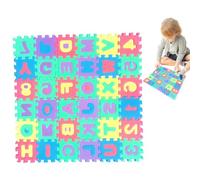Piastrelle in schiuma - 36 tappetini da gioco a quadri fluidi - alfabeto e numeri di piastrelle in schiuma e numeri aperti per bambini per l'educazione familiare, regalo prescolare