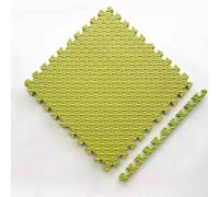Piastrelle in schiuma antiscivolo per la casa, comodi tappetini da gioco a incastro, morbidi tappetini puzzle, rivestimento pavimentale in EVA spessore 1 cm(Matcha)