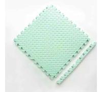 Piastrelle in schiuma antiscivolo per la casa, comodi tappetini da gioco a incastro, morbidi tappetini puzzle, rivestimento pavimentale in EVA spessore 1 cm(Mint Green)