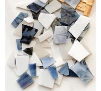 Piastrelle in vetro mosaico cristallo colori misti 100g Mica Mosaic Tiles Irregular DIY Craft Multicolor Glass Materials Home Decoration(Color-07)