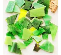 Piastrelle in vetro mosaico cristallo colori misti 100g Mica Mosaic Tiles Irregular DIY Craft Multicolor Glass Materials Home Decoration(Color-03)